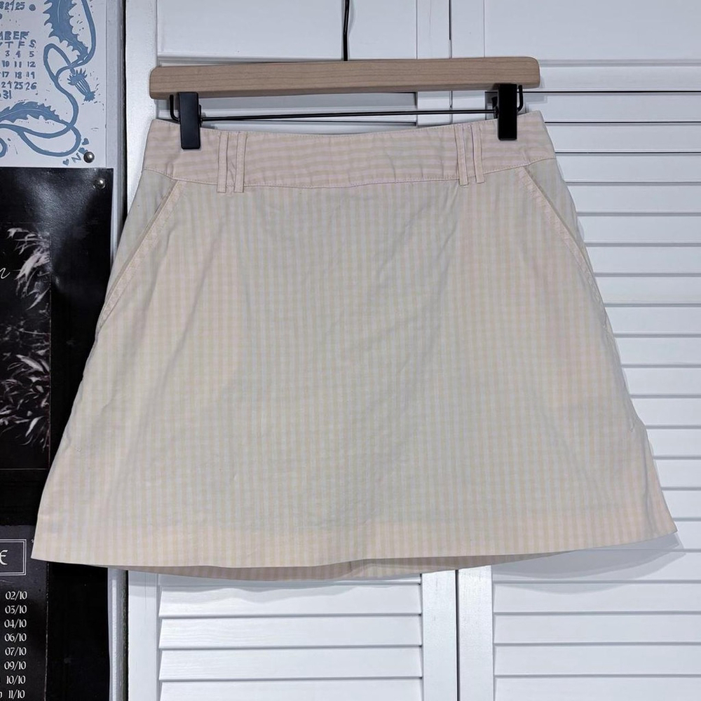 Gingham mini skirt/skort
